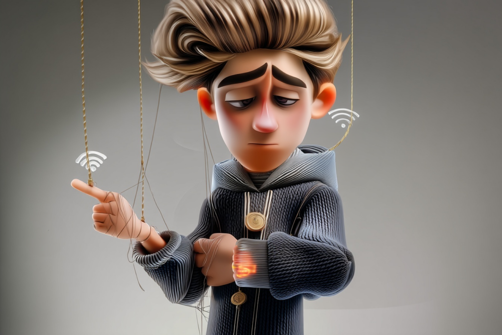 Microwave Sickness illustrated with a cartoon