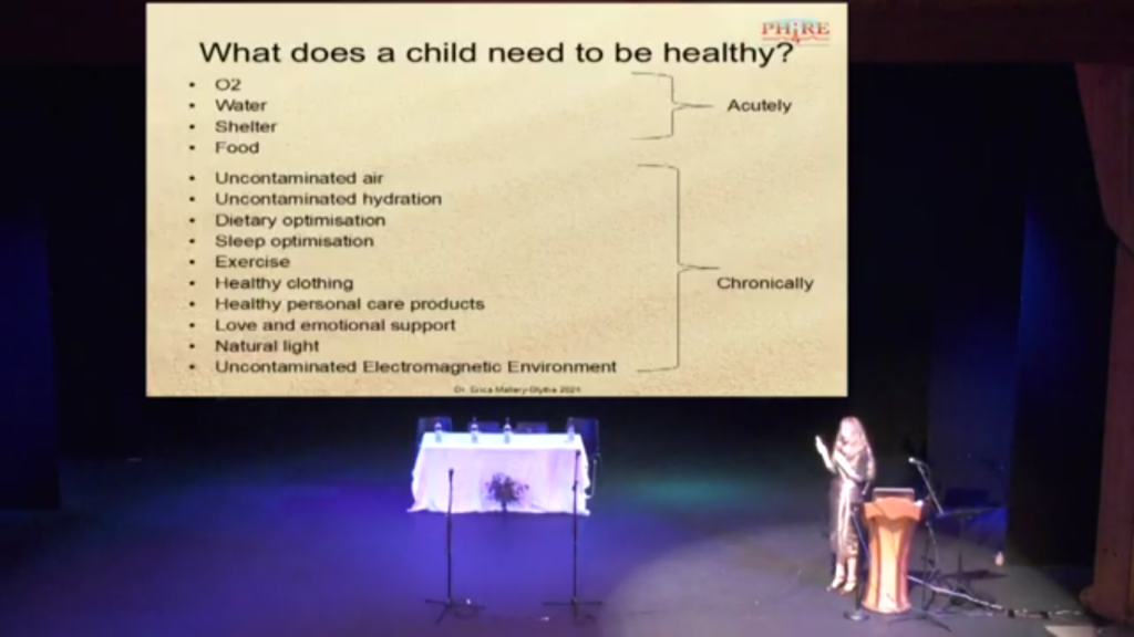 What does a Child Need to be Healthy.Wireless Radiation, the Elephant in the Classroom. Dr. Erica Mallery-Bythe